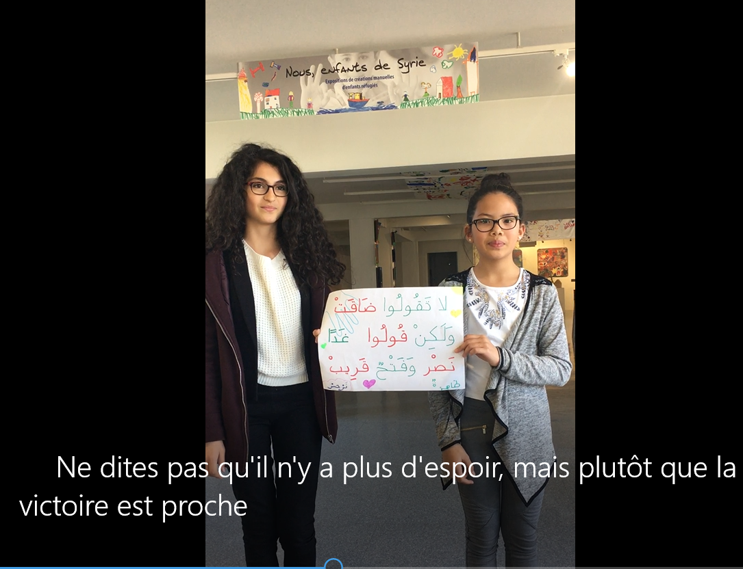 Messages de soutien aux enfants syriens