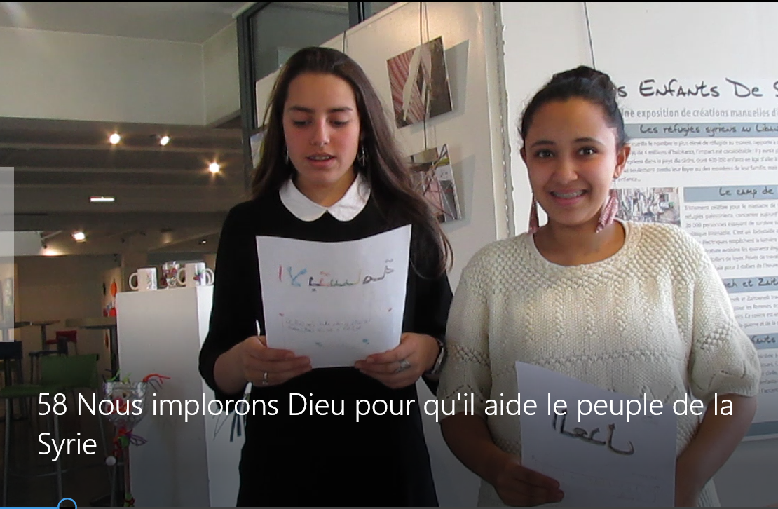 Messages de soutien aux enfants syriens