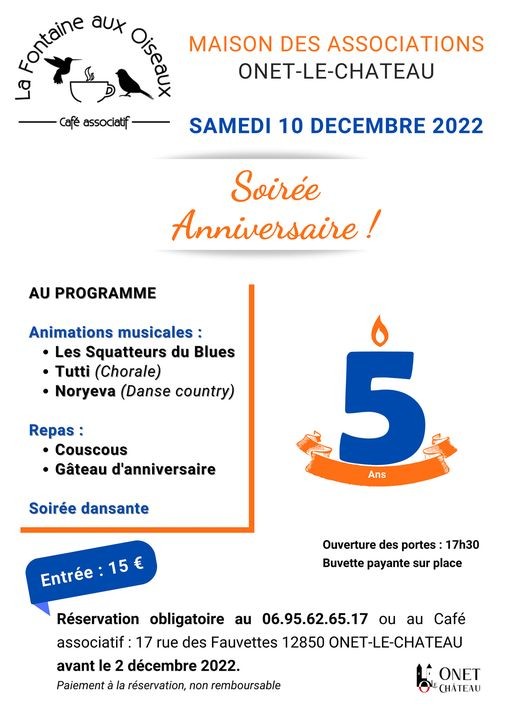 Affiche 5 ans du Café Associatif