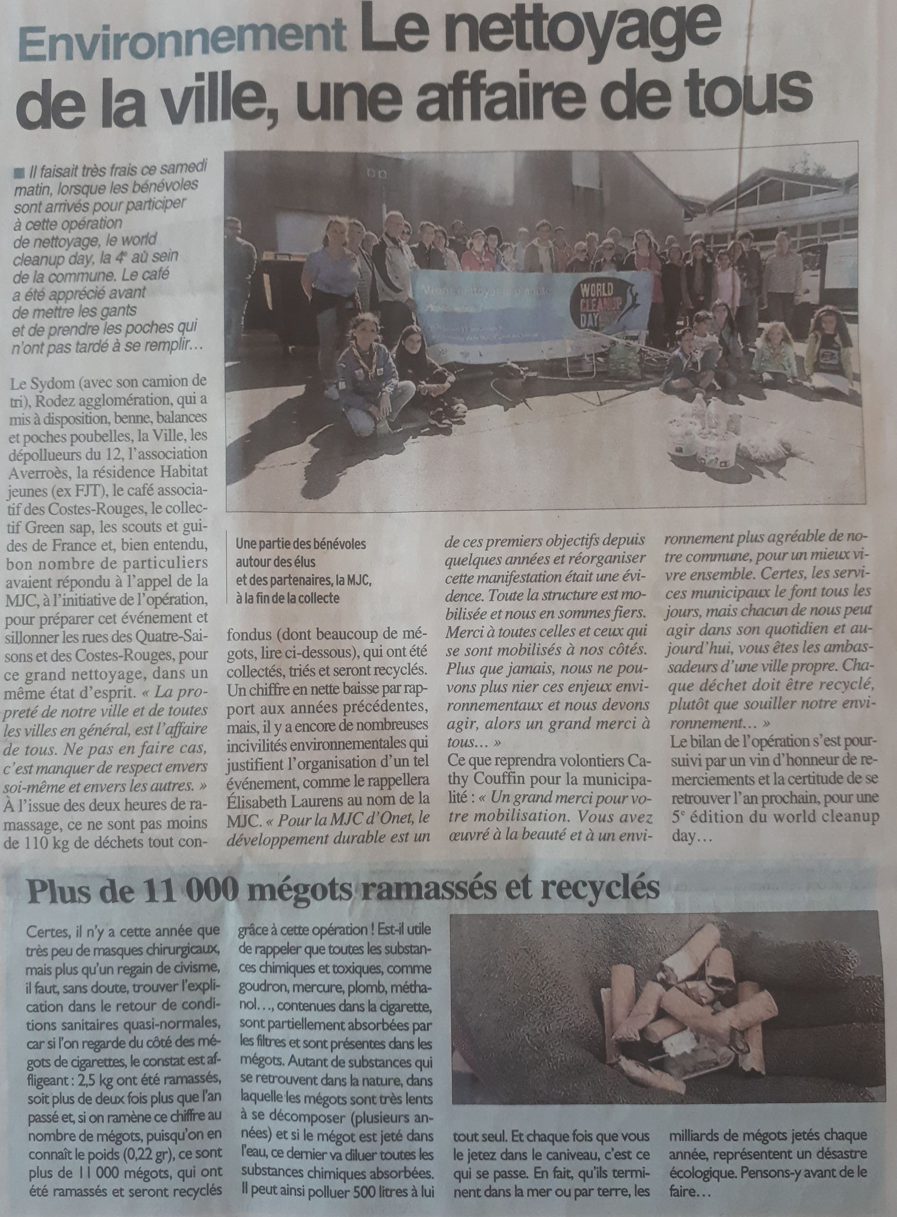World Clean Up Day - Centre Presse 19/09/2022