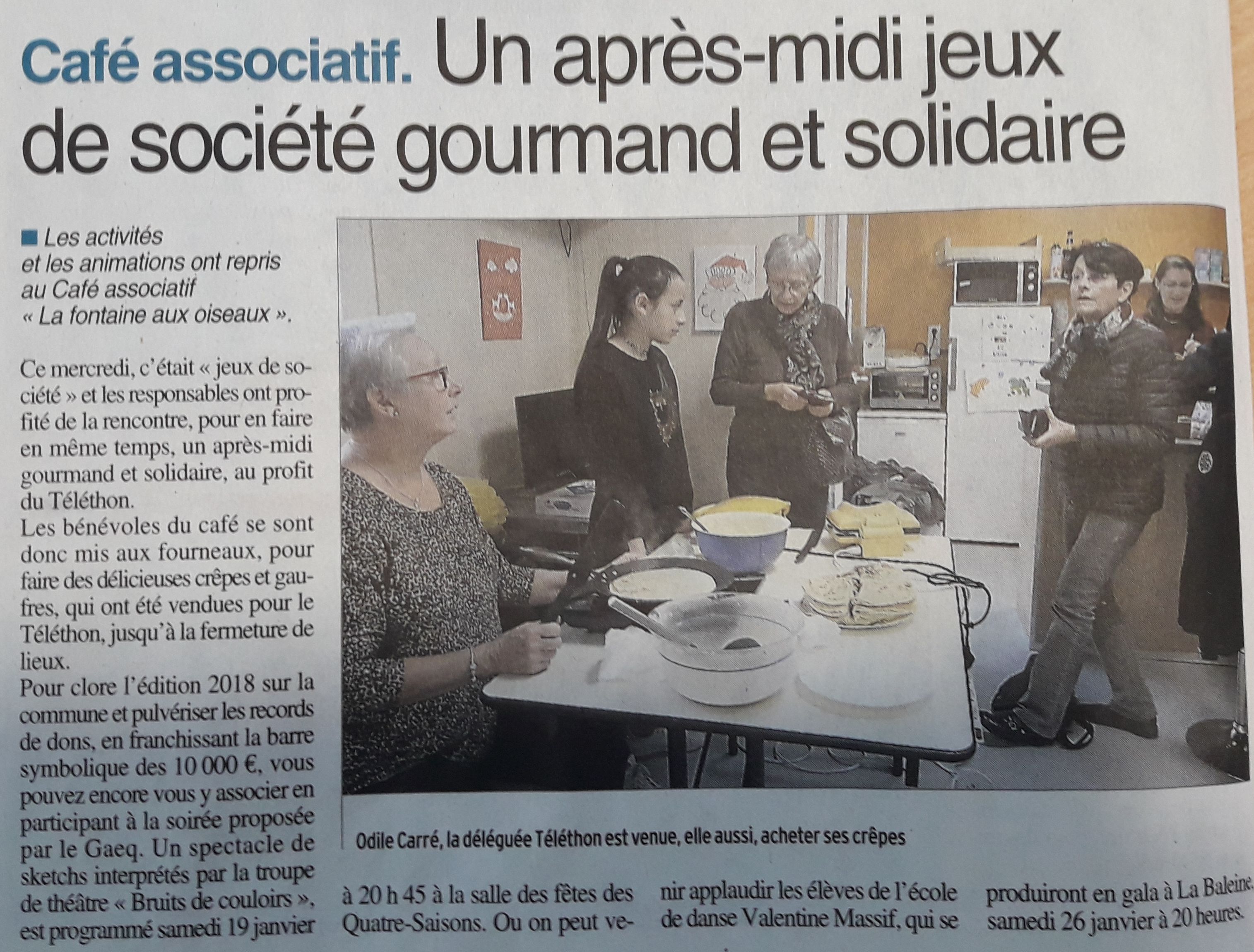 Téléthon - Centre-Presse 12-01-2019