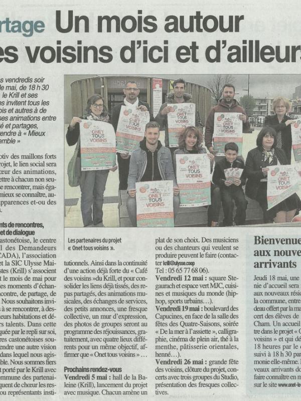 Un projet collectif porté avec le KRILL, la MJC d'Onet-le-Château et le CADA
