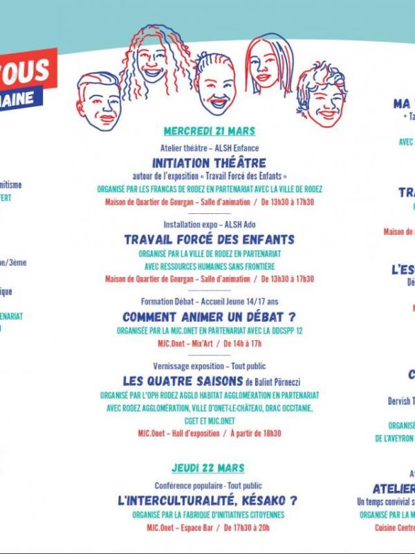 Programme de la semaine du 19 au 25 mars 2018