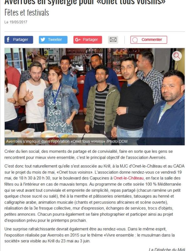 Annonce de la soirée du 19 mai 2017